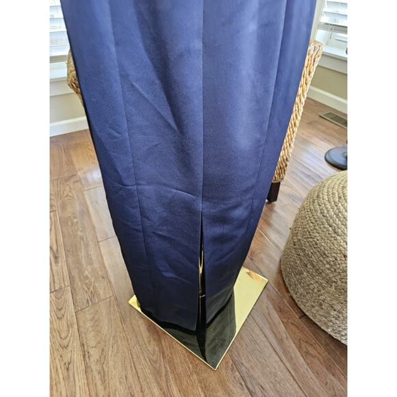 Talbots Navy Blue Beaded Satin Dress Women’s Size 16 Formal New - Picture 3 of 10